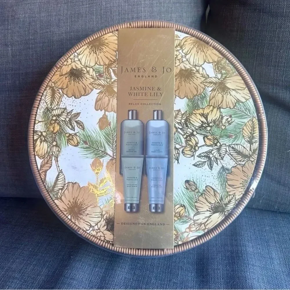 james & jo england jasmine & white lily relax collection bath gift set